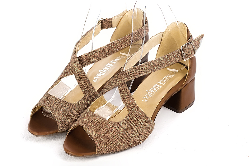 Caramel brown dress sandals for women - Florence KOOIJMAN